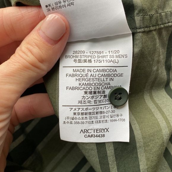 Arc'teryx Brohm Striped Casual Button Down Shirt - Picture 13 of 13